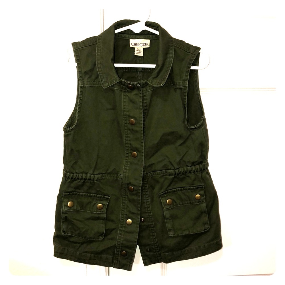 Girls button up vest